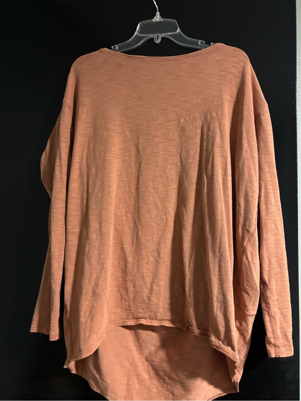 lululemon athletica Long Sleeve Slouchy Top in Rust